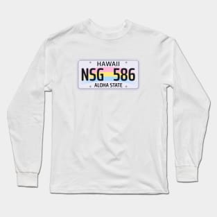 Hawaii License Plate Long Sleeve T-Shirt